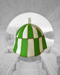 Green & White Sauna Bath Hat Festival Cage