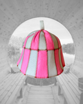 Pink & White Felt Sauna Hat