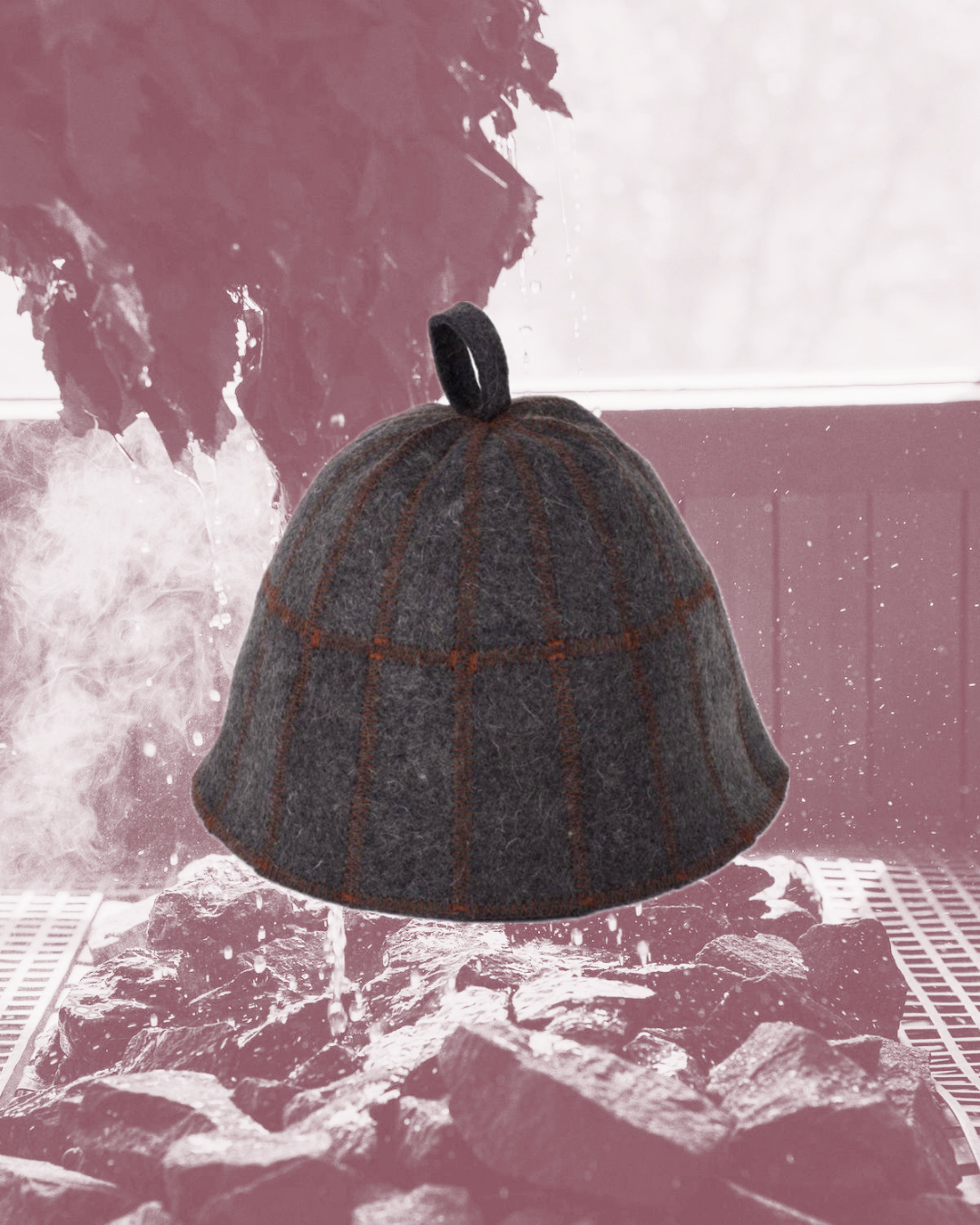 Ukrainian Cage Sauna Bath Hat Grey