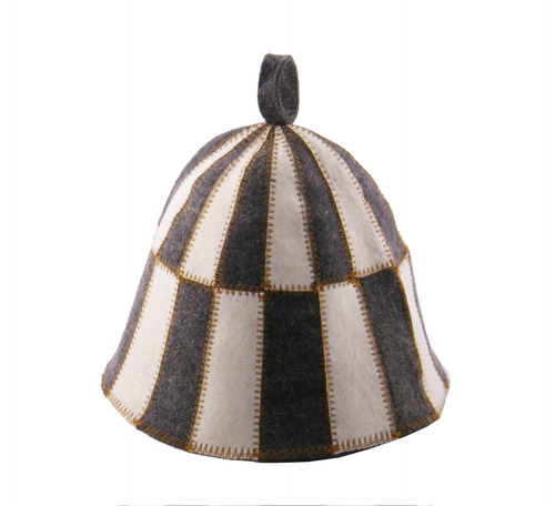 Ukrainian Cage Sauna Bath Hat Checkered